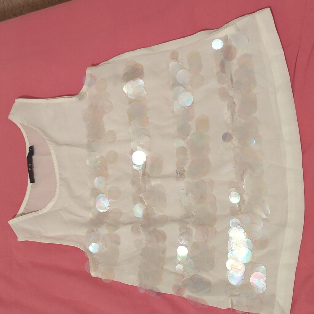 Bold sequin shimmer summer top
